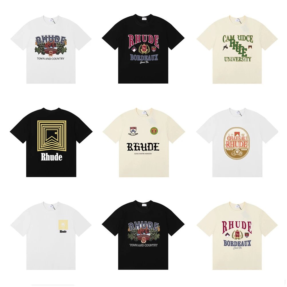 Rhude Geometric Logo T-shirt Black - High Quality Product Image - Cnfans