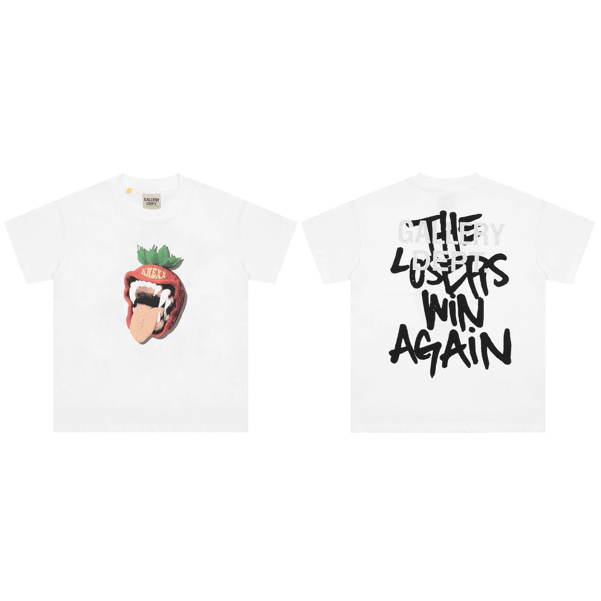 Gallery Dept Strawberry Printed T-shirt White - Gallery Image 3 - Detailed View