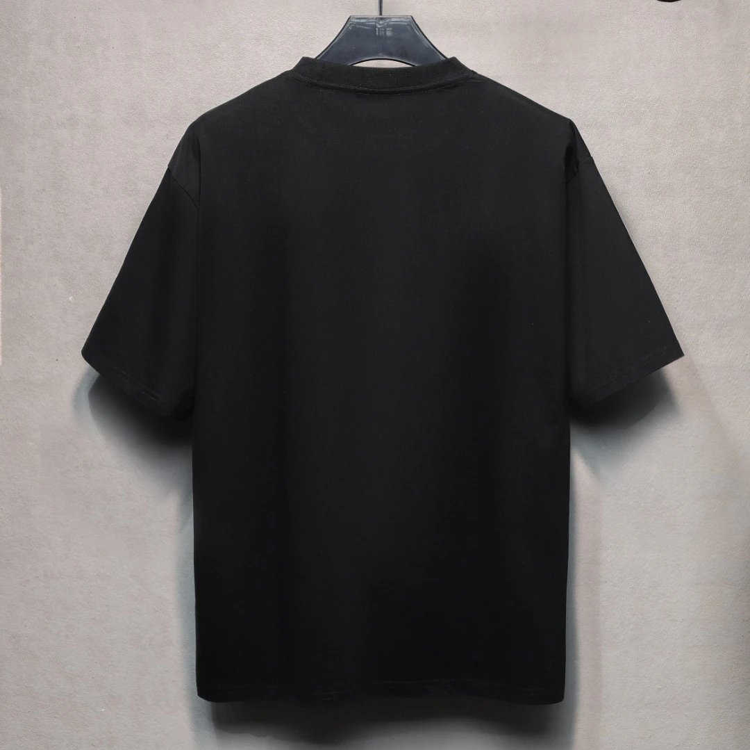 Casual Cotton Tee Unisex Short Sleeve Onyx - Gallery Image 2 - Detailed View