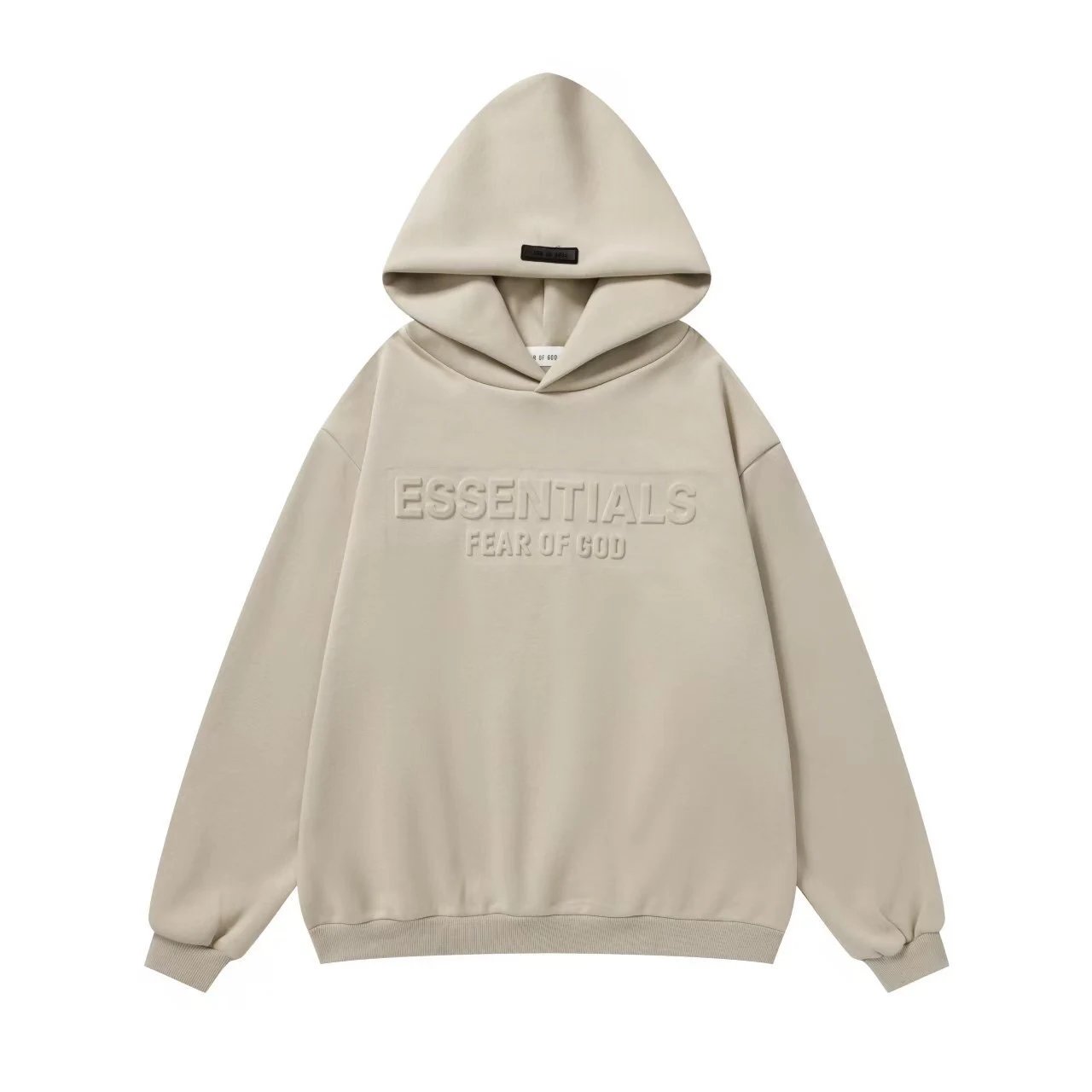 Casual Cotton Blend Hoodie Set Unisex Ecru - Essentials - Cnfans - $37.10