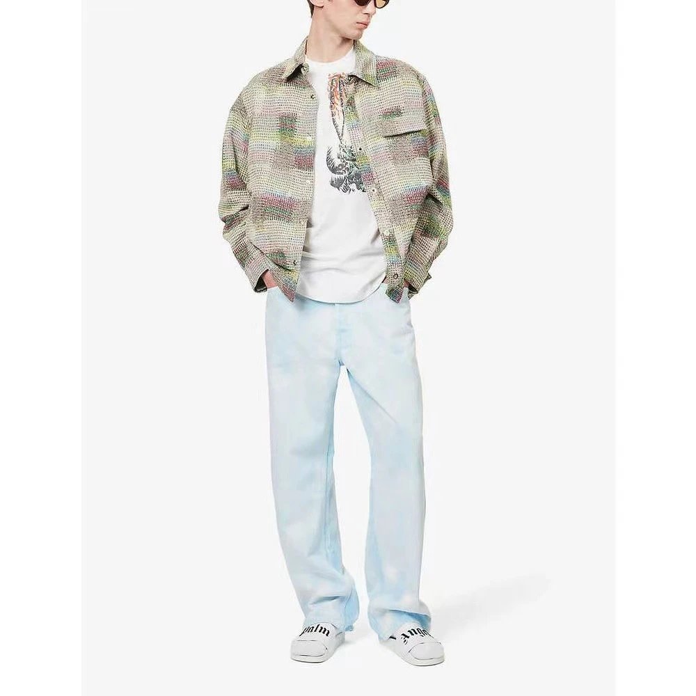 Streetwear Cotton Palm Tree Graphic Tee Ivory White - Gallery Image 10 - Detailed View