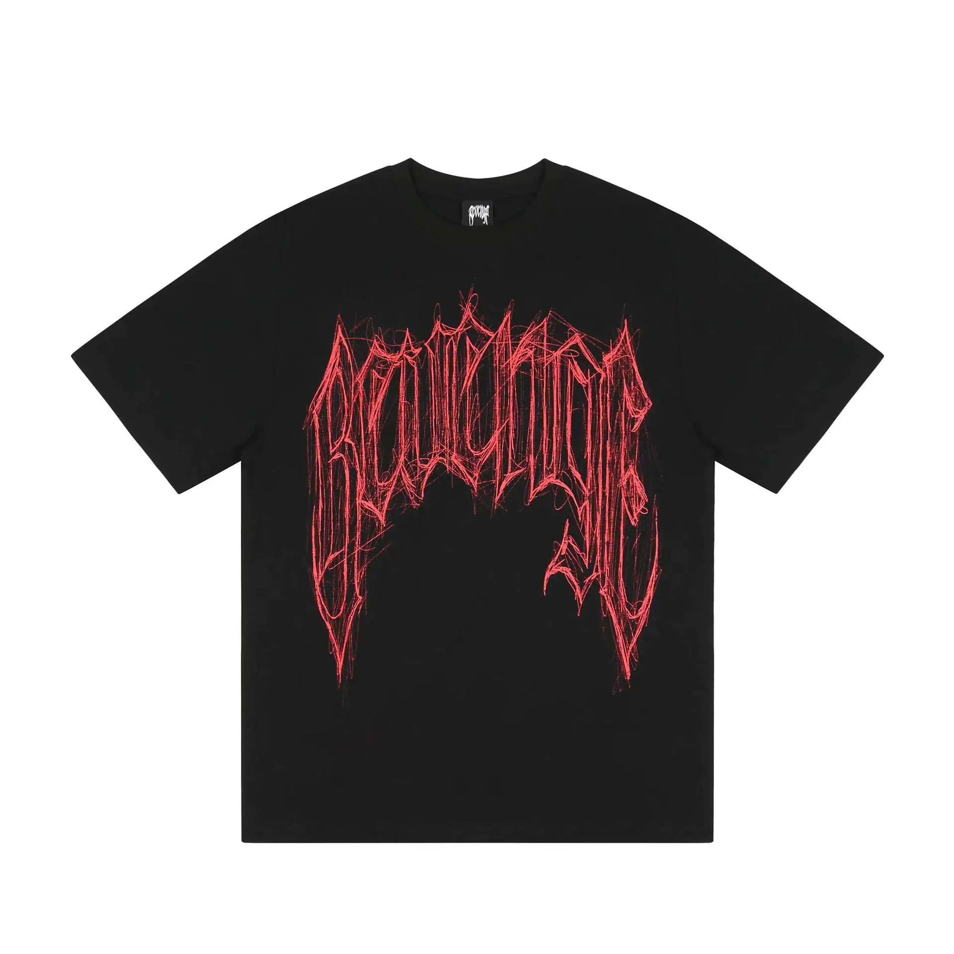 Vintage Graphic Streetwear Tee Ebony Black - Gallery Image 2 - Detailed View