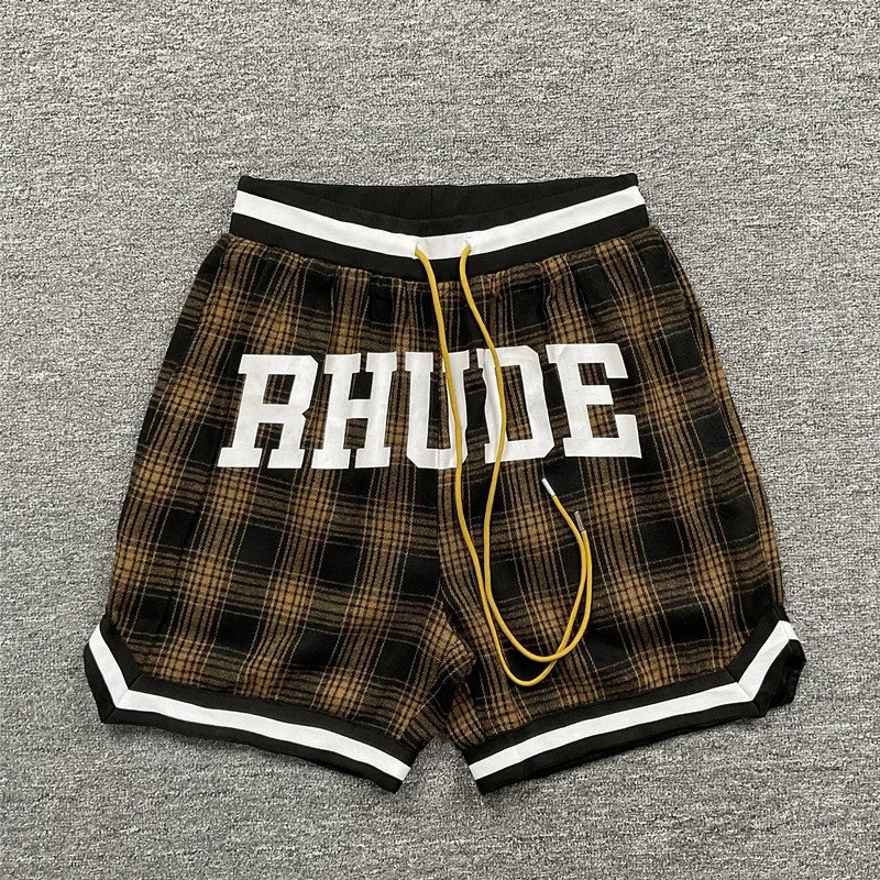 Rhude Plaid Mesh Shorts Multicolor - Gallery Image 2 - Detailed View