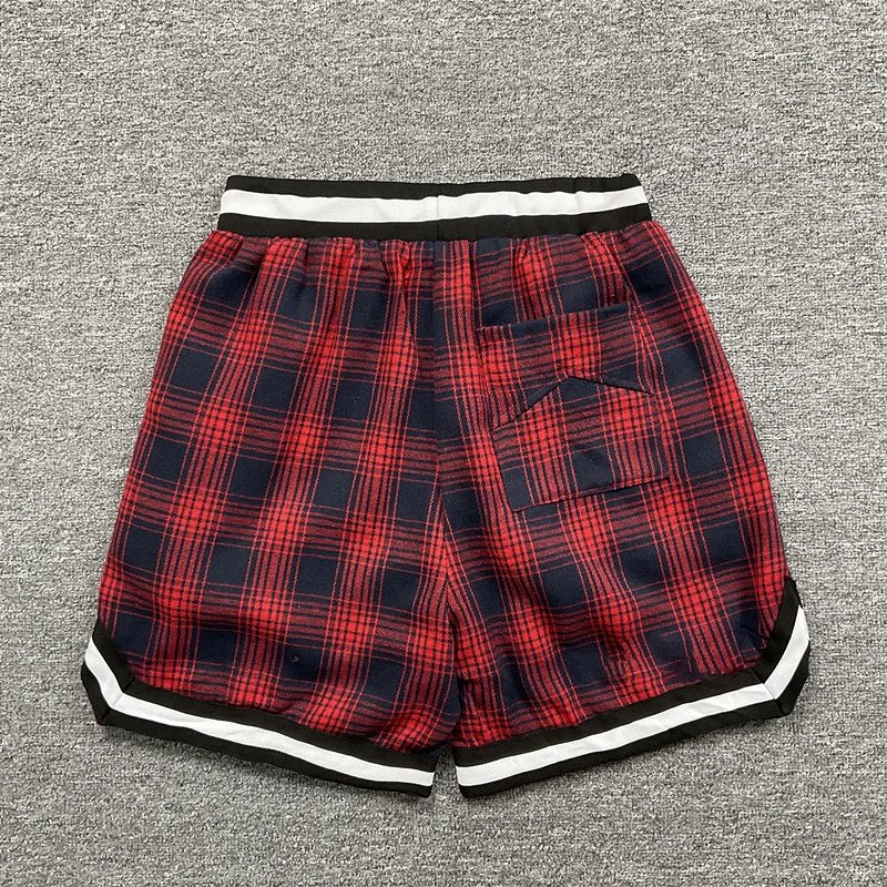 Rhude Plaid Mesh Shorts Multicolor - Gallery Image 5 - Detailed View