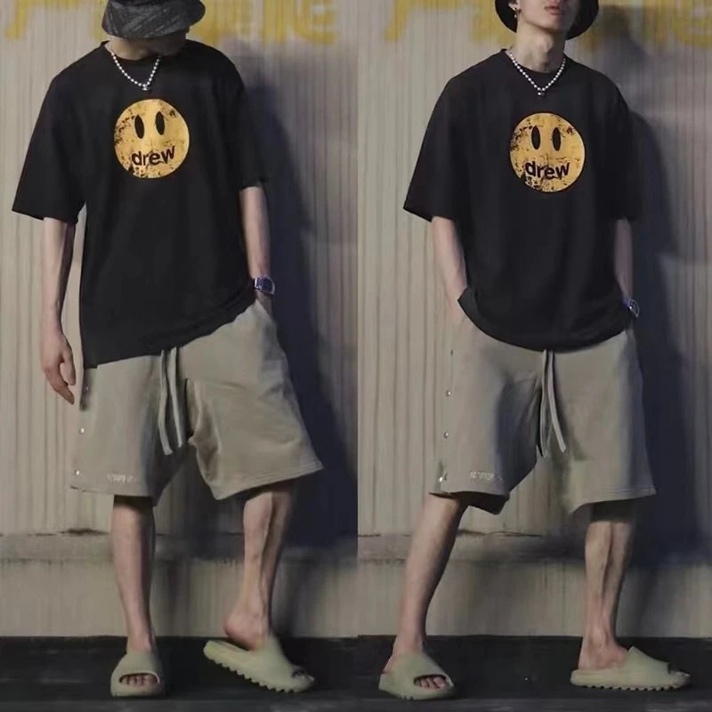 Vintage Washed Smiley Graphic Tee Noir - Gallery Image 9 - Detailed View