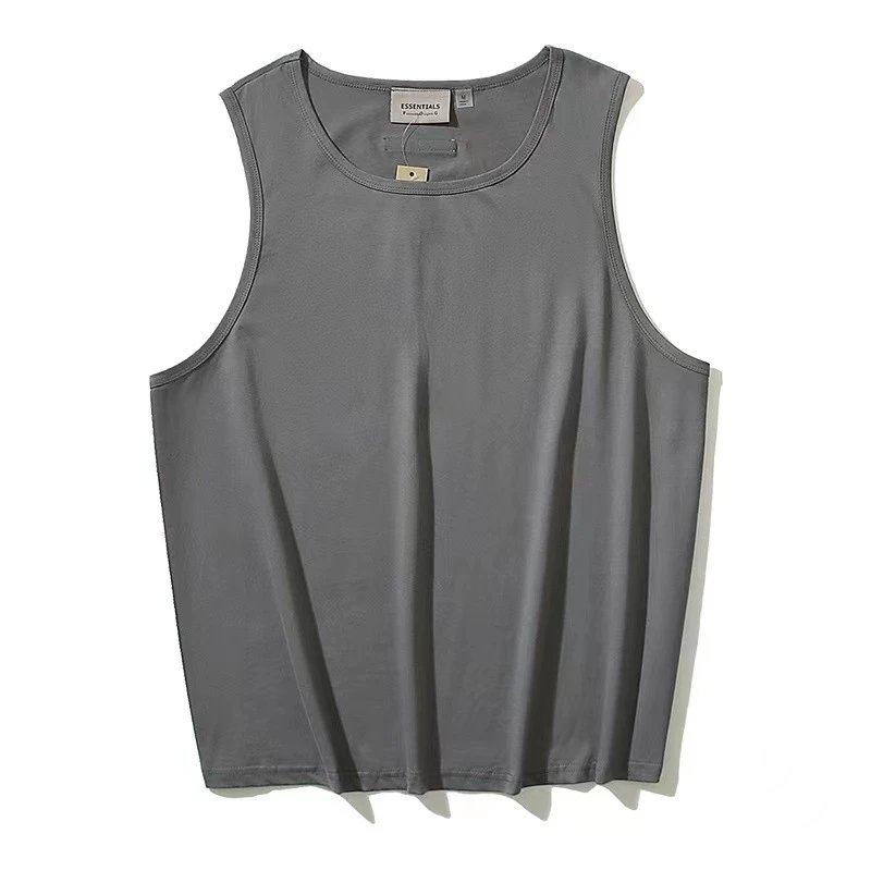 Streetwear Sleeveless Tee Cotton Ivory - Gallery Image 7 - Detailed View