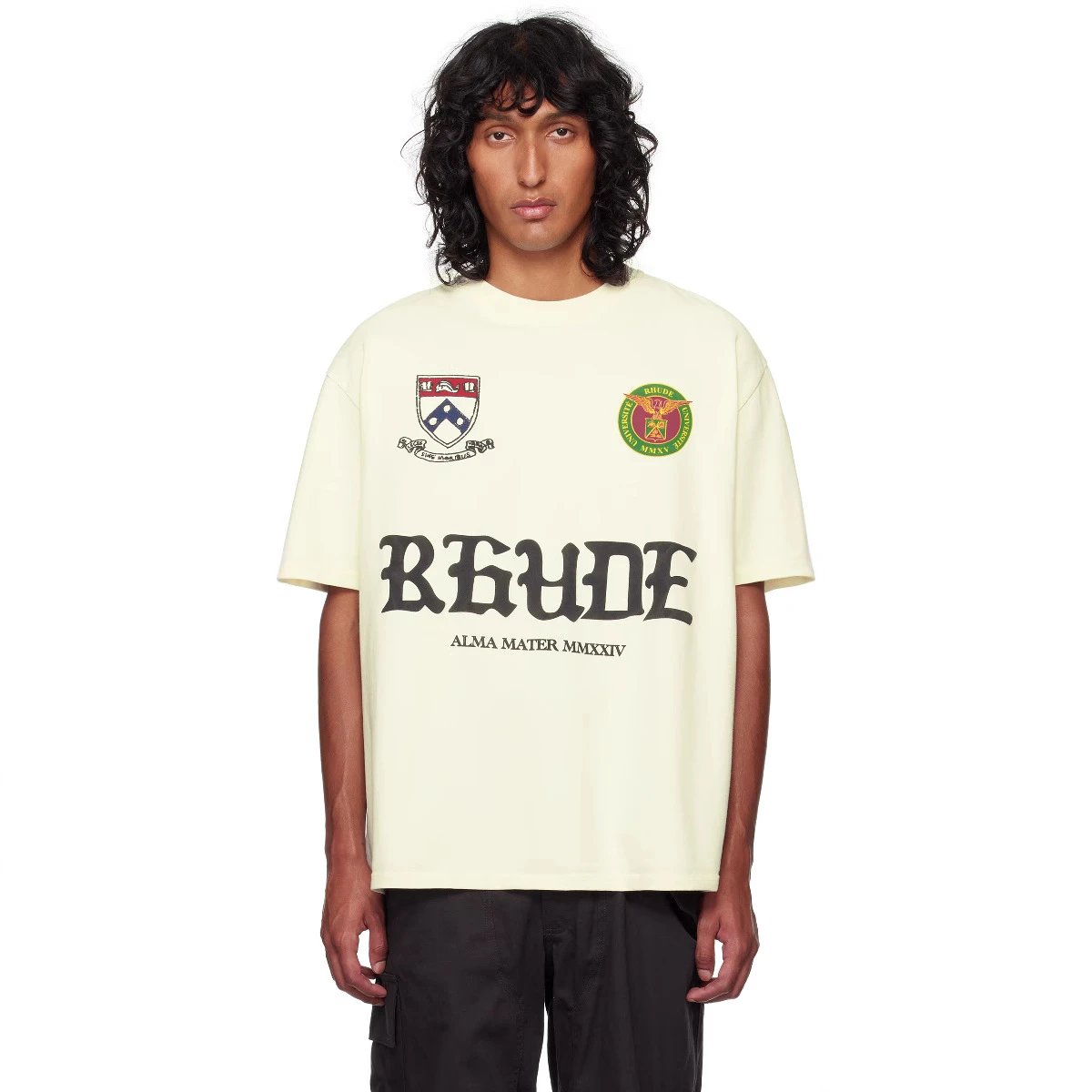 Rhude Geometric Logo T-shirt Black - Gallery Image 9 - Detailed View