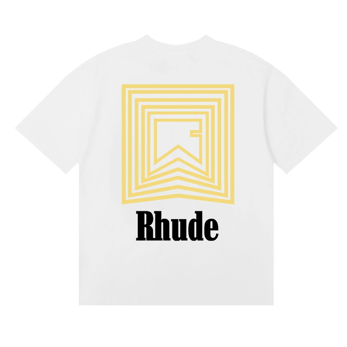 Rhude Geometric Logo T-shirt Black - Gallery Image 4 - Detailed View