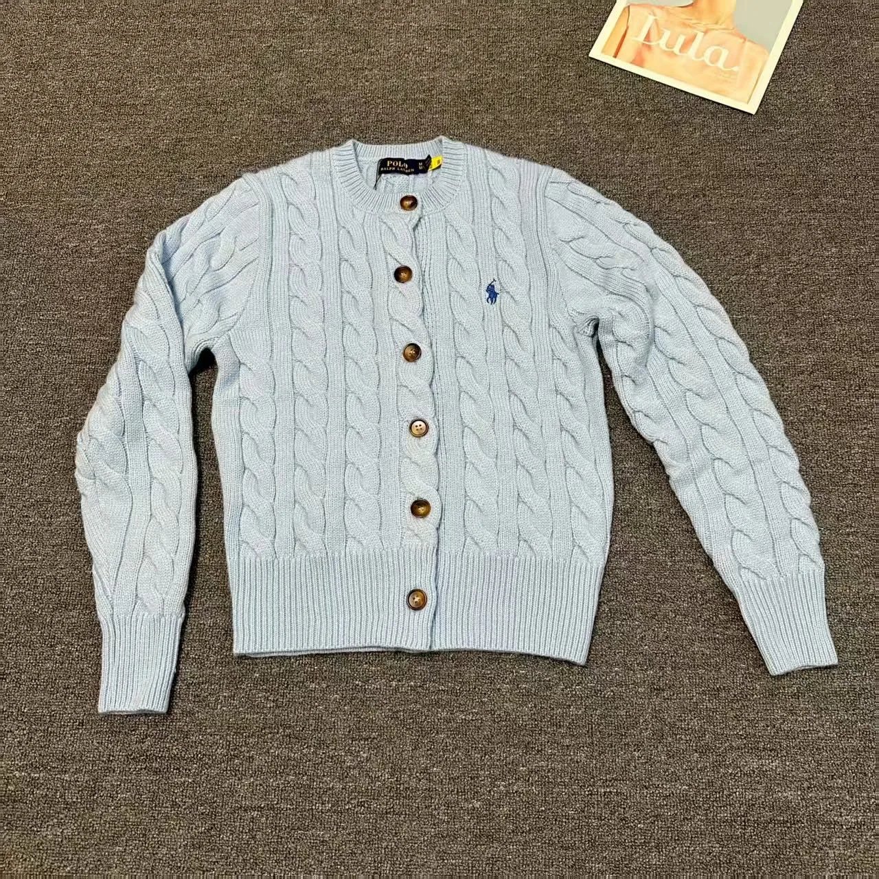 Ralph Lauren Wool Cardigan Cream - Gallery Image 3 - Detailed View