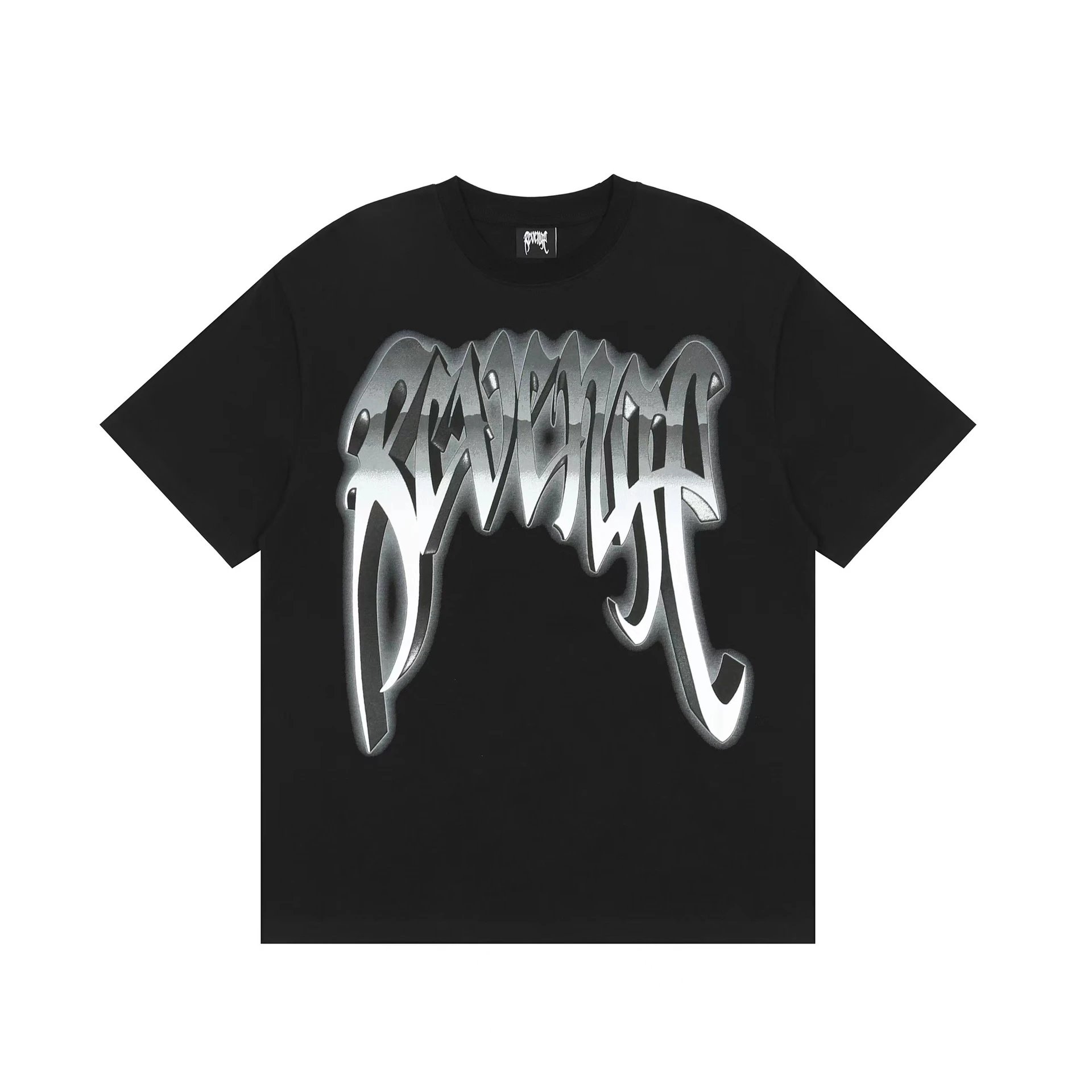 Metallic Skull T-Shirt Ebony - Revenge - Cnfans - $19.03