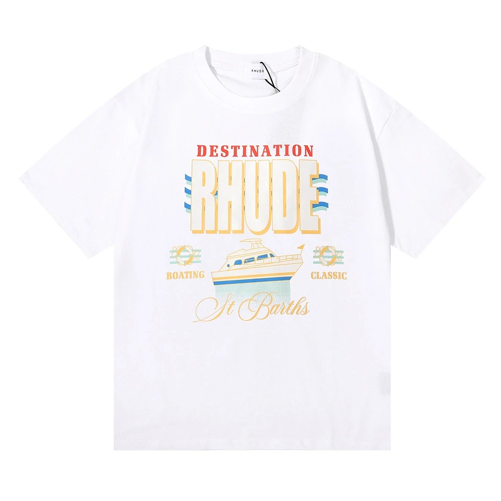 RHude Yacht Print Tee Multicolor - Gallery Image 3 - Detailed View
