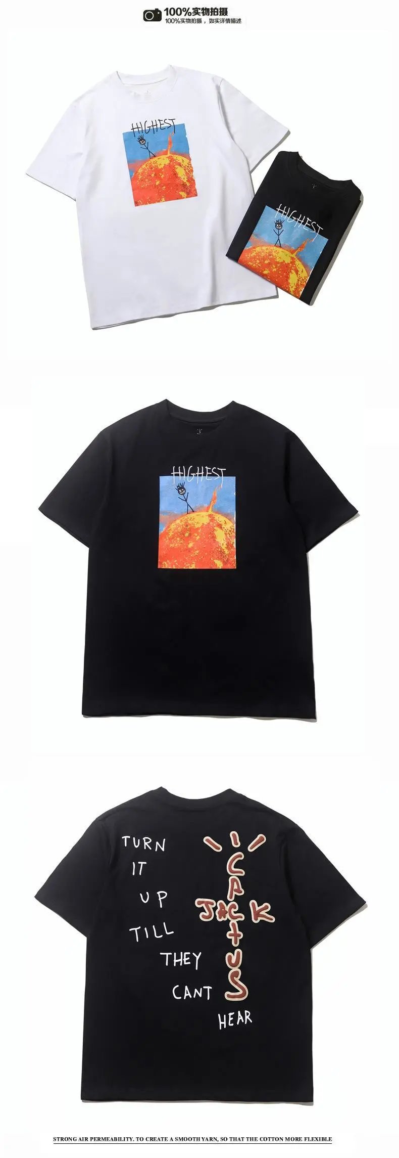 Street Style Cotton Graphic Tee Midnight Black - Gallery Image 2 - Detailed View