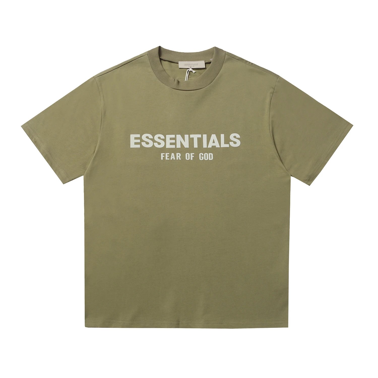 High-Street Flocked Tee Sage - Essentials - Cnfans - $20.65