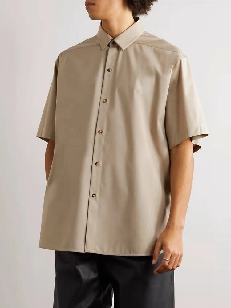 Short Sleeve Shirt Taupe - Gallery Image 12 - Detailed View