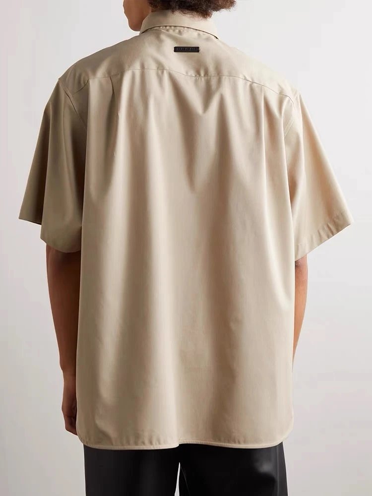 Short Sleeve Shirt Taupe - Gallery Image 13 - Detailed View
