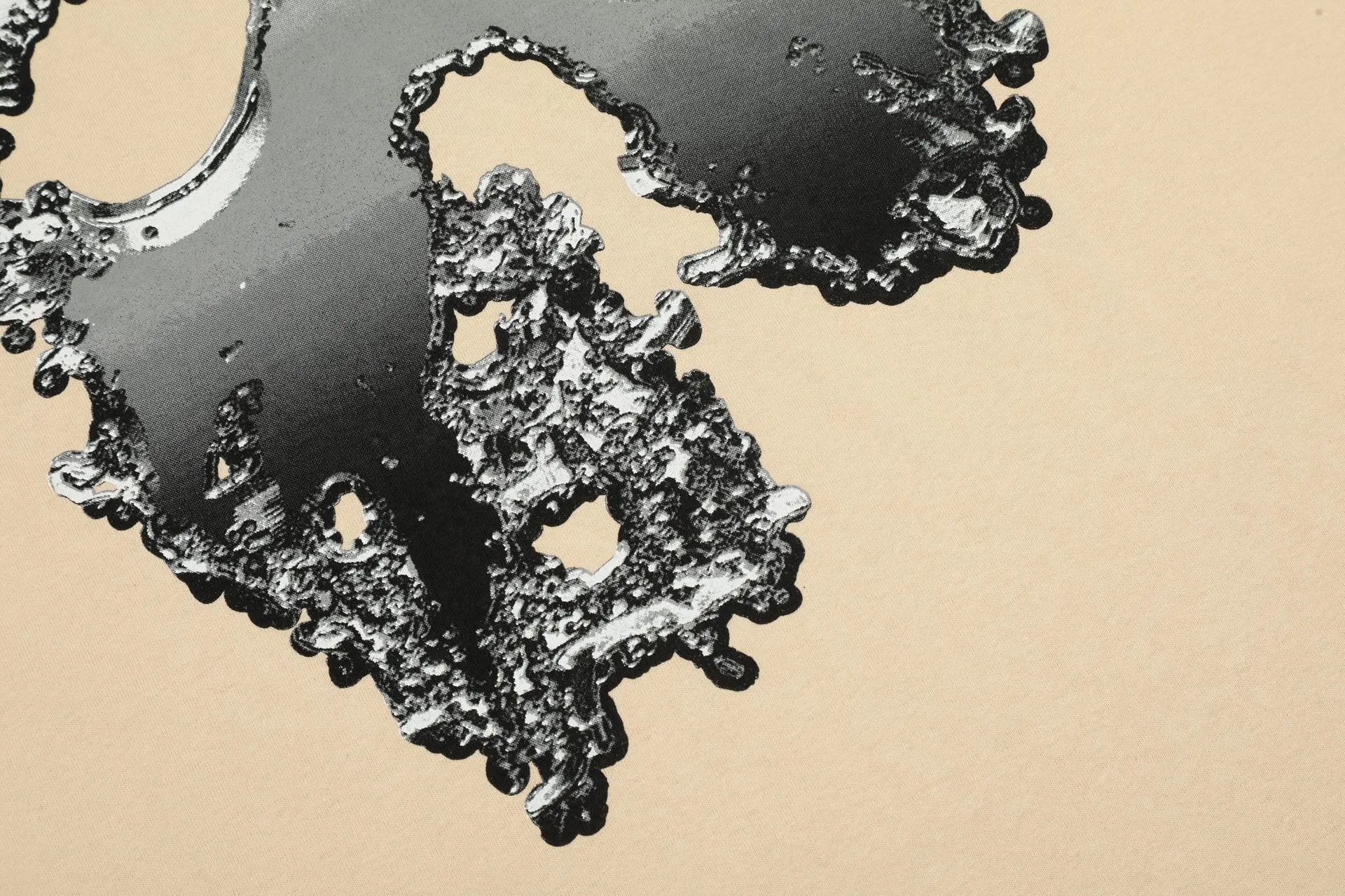 Streetwear Skull Graphic Tee Sandstone - Gallery Image 11 - Detailed View