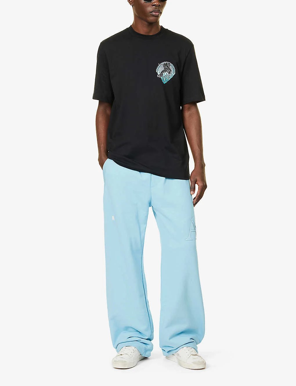 Amiri Black Leopard T-Shirt Multi - Gallery Image 6 - Detailed View