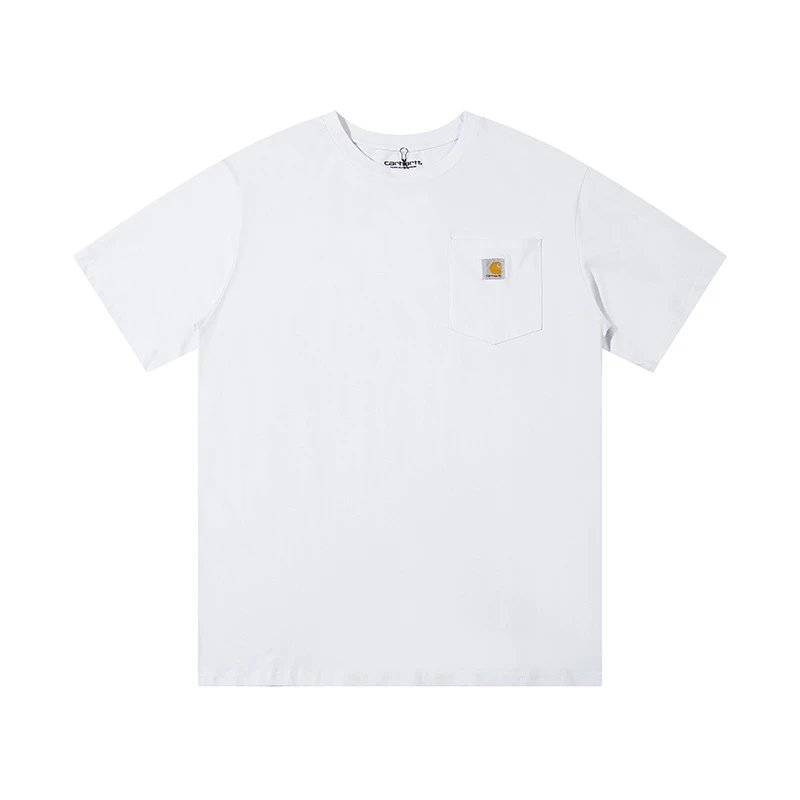 Classic Cotton Pocket Tee Unisex Snow White - Carhartt - Cnfans - $18.06