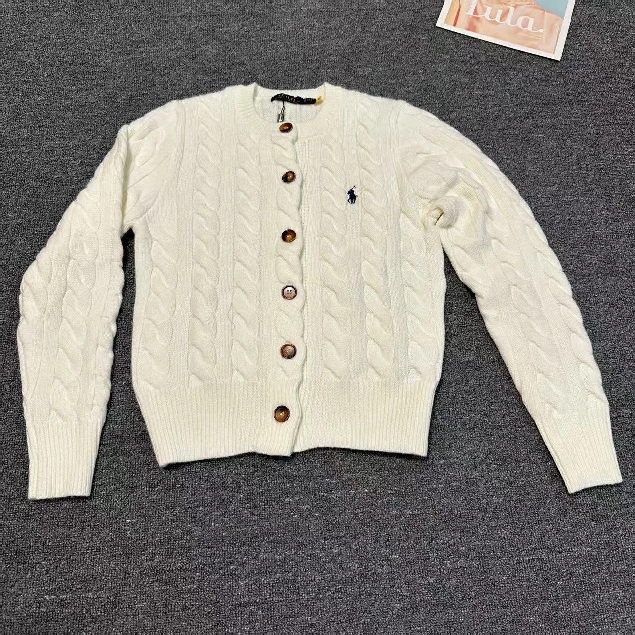 Ralph Lauren Wool Cardigan Cream - High Quality Product Image - Cnfans