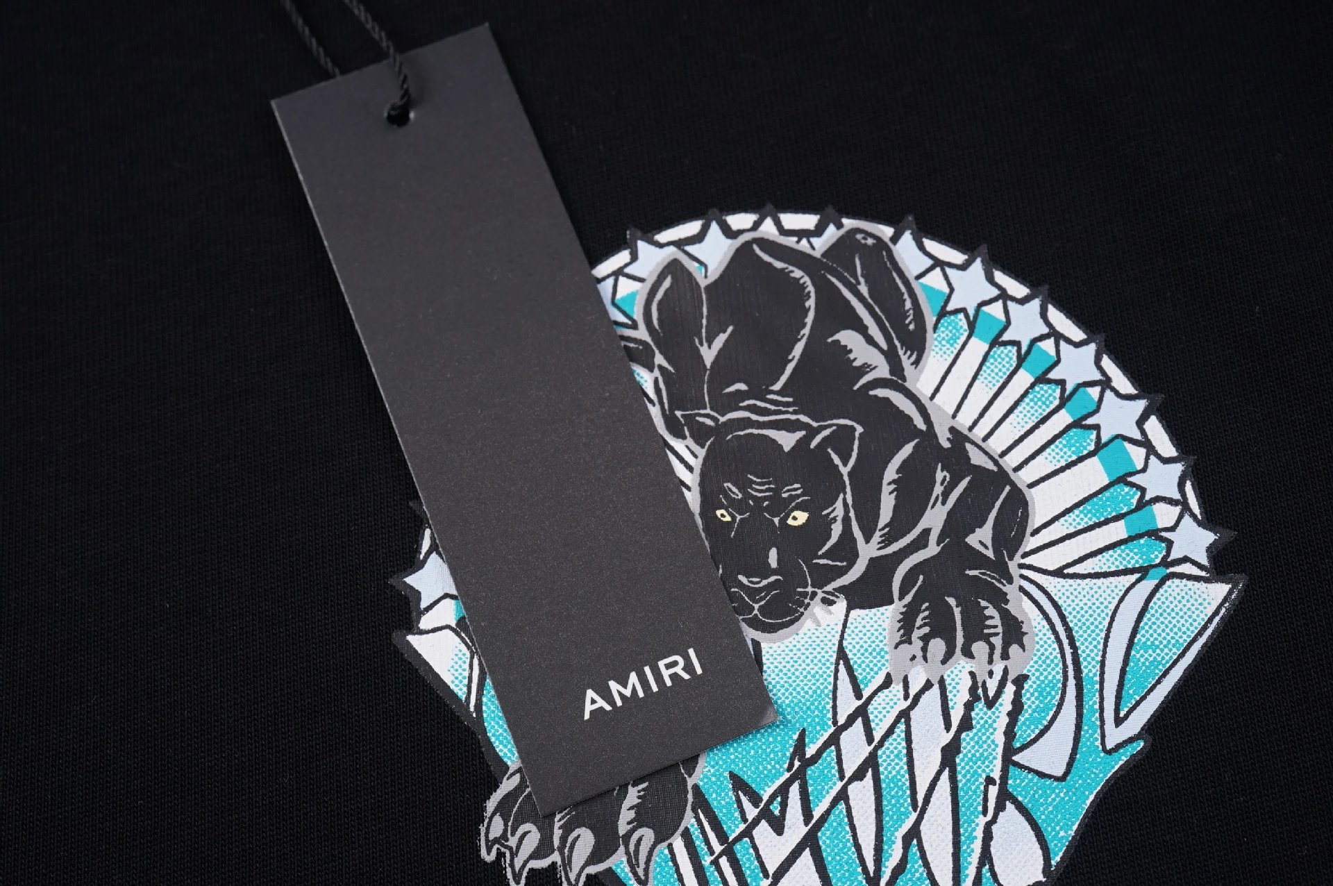 Amiri Black Leopard T-Shirt Multi - Gallery Image 8 - Detailed View