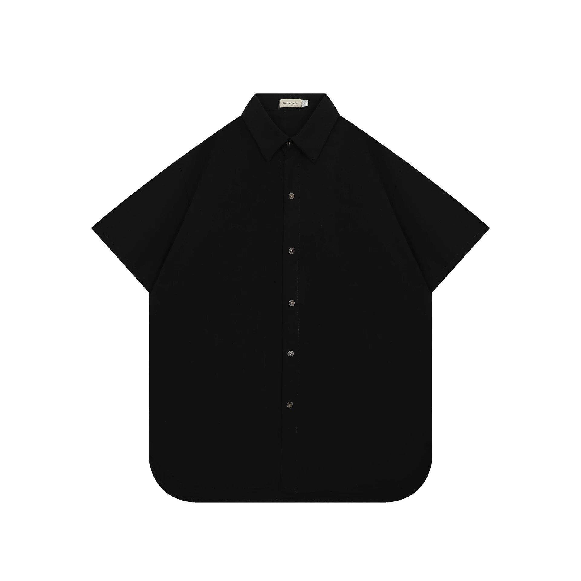 Casual Short Sleeve Shirt in Noir - Related Product - Cnfans
