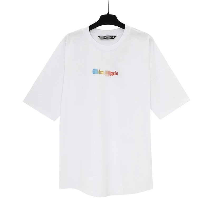 Streetwear Cotton Graphic Tee Multicolor Letters White Black - Gallery Image 4 - Detailed View