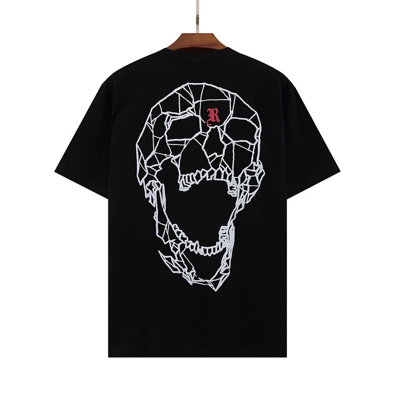 Gothic Skull Print Tee Onyx Black - Gallery Image 5 - Detailed View