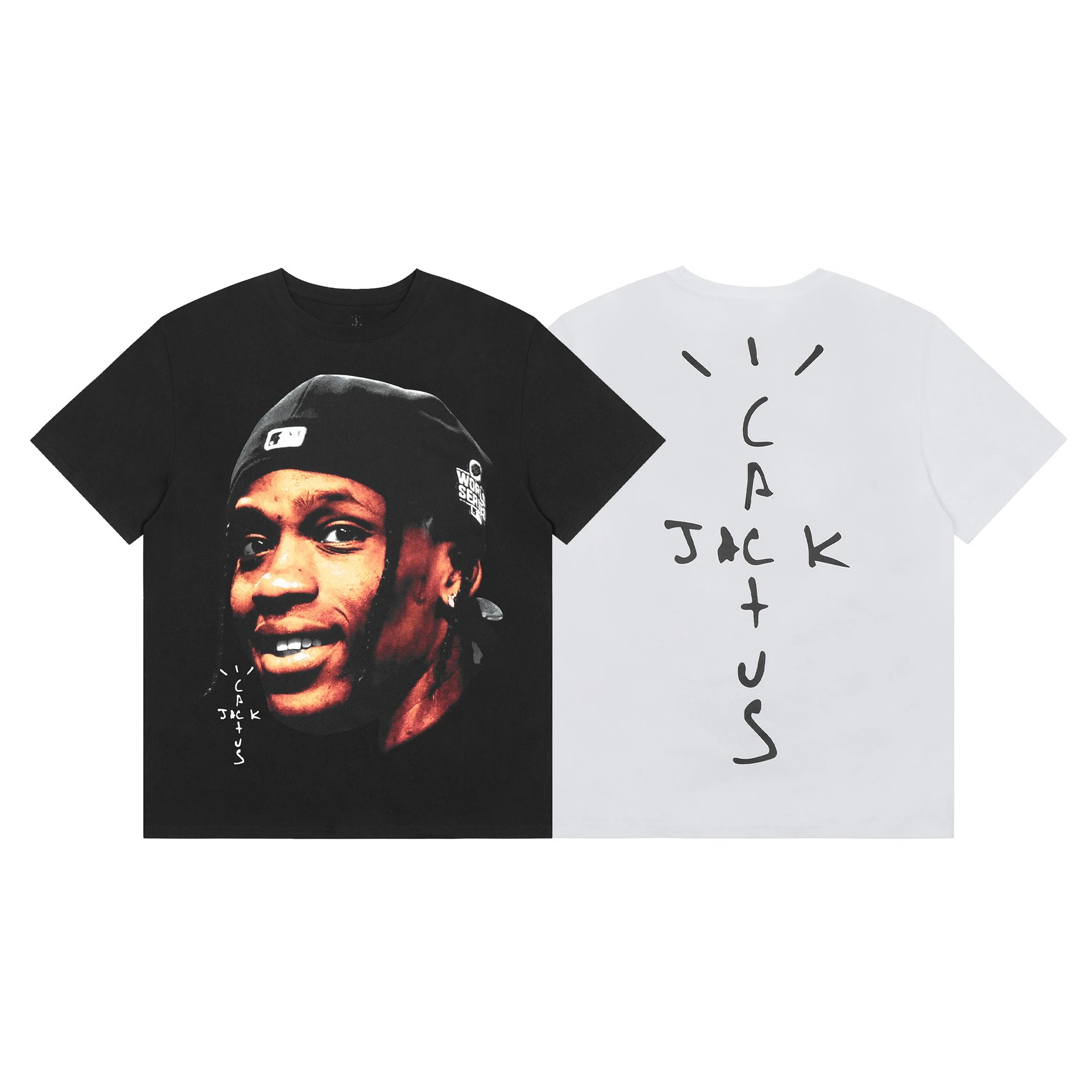 Vintage Graphic Streetwear Cotton Tee Noir - Gallery Image 1 - Detailed View