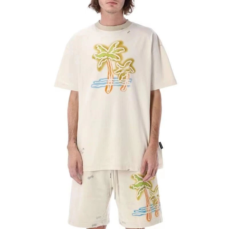 Vintage Palm Tree Graphic Tee Off White - Gallery Image 10 - Detailed View