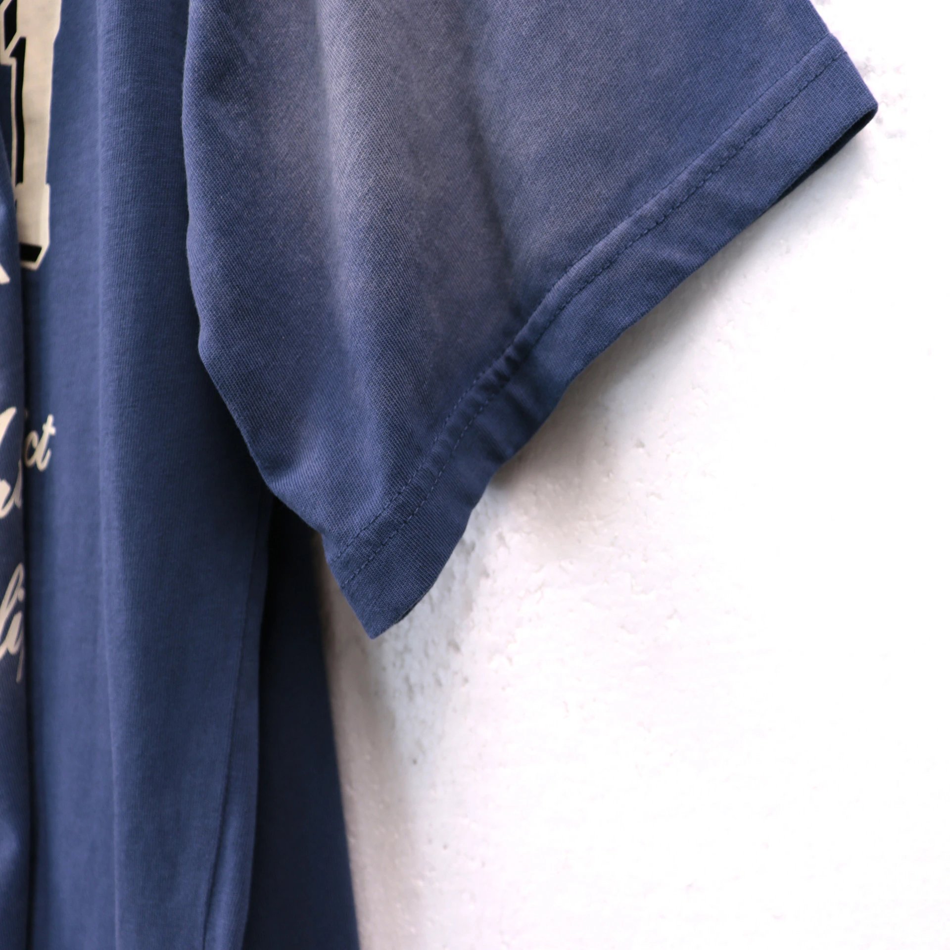 Amiri Washed Logo T-Shirt Blue - Gallery Image 9 - Detailed View