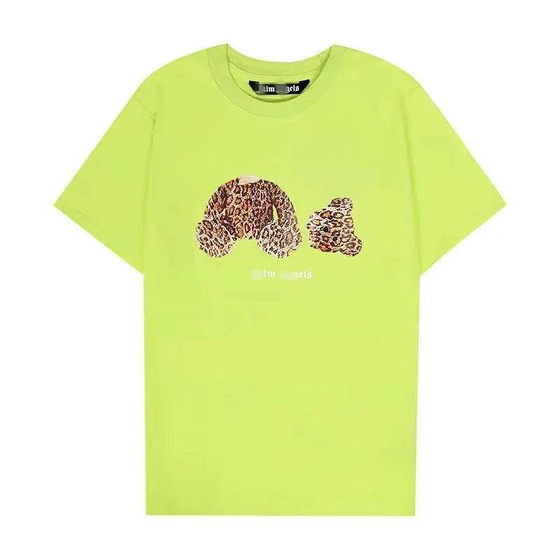 Streetwear Loose Bear Head Tee Lime Green - Palm Angels - Cnfans - $20.32