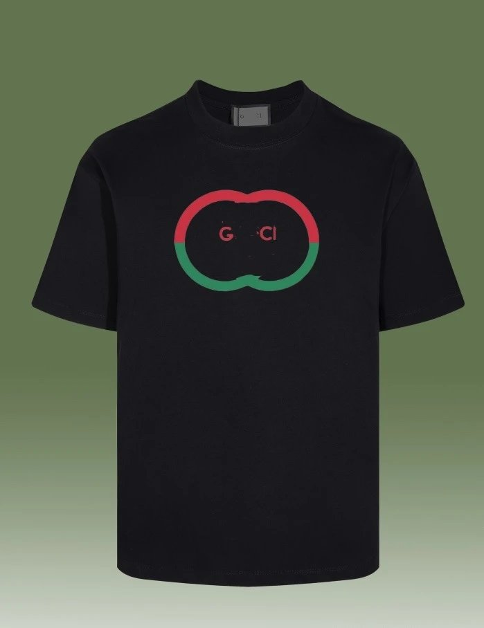 Casual Cotton Graphic T-Shirt Unisex Onyx - Gucci - Cnfans - $26.77