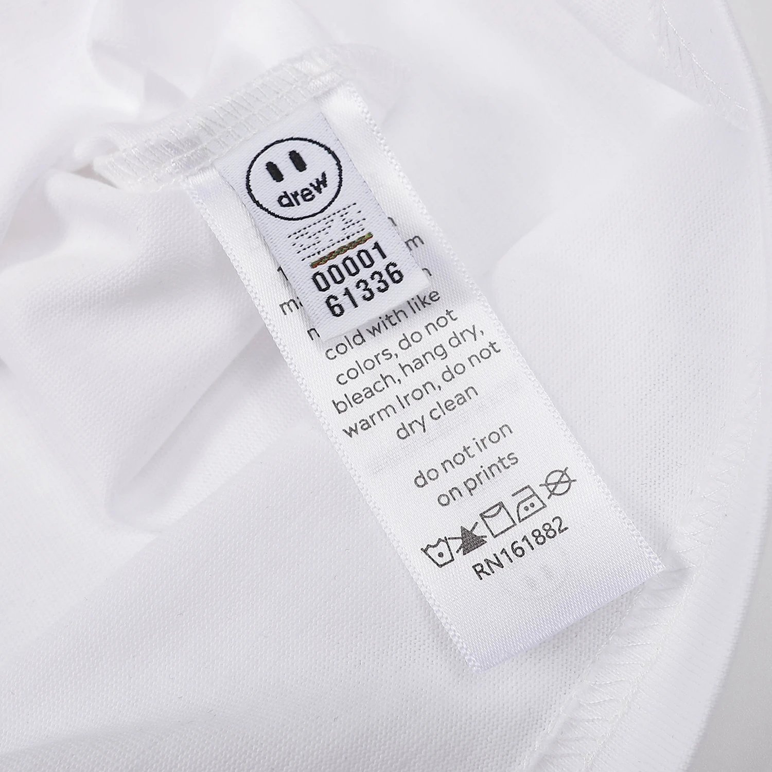 Streetwear Smiley Embroidered Cotton Tee Jet Black - Gallery Image 11 - Detailed View