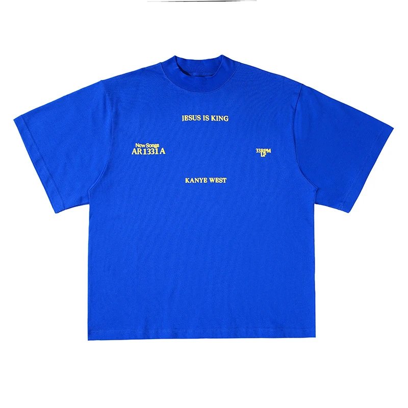 Relaxed Streetwear Tee Azure - CPFM x Kanye West  - Cnfans - $23.55