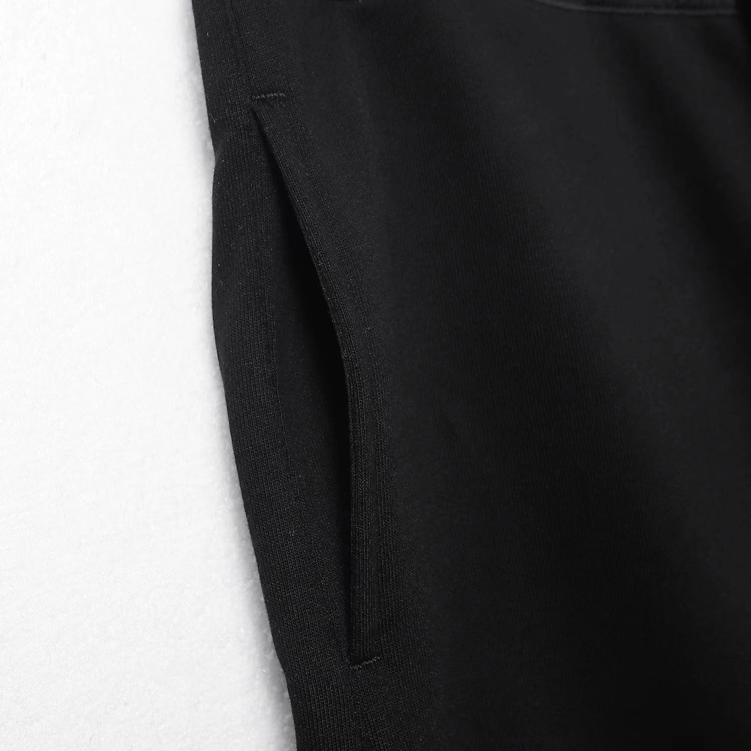 High Street Cotton Drawstring Shorts Ebony Black - Gallery Image 9 - Detailed View