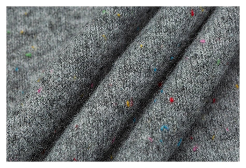 Men's Casual Henley Flecked Knit Sweater Fall Winter Ecru - Gallery Image 10 - Detailed View