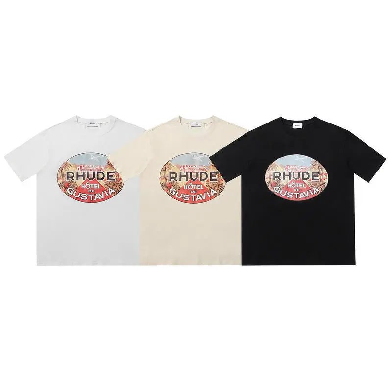 RHUDE Logo T-Shirt Multicolor - Gallery Image 5 - Detailed View