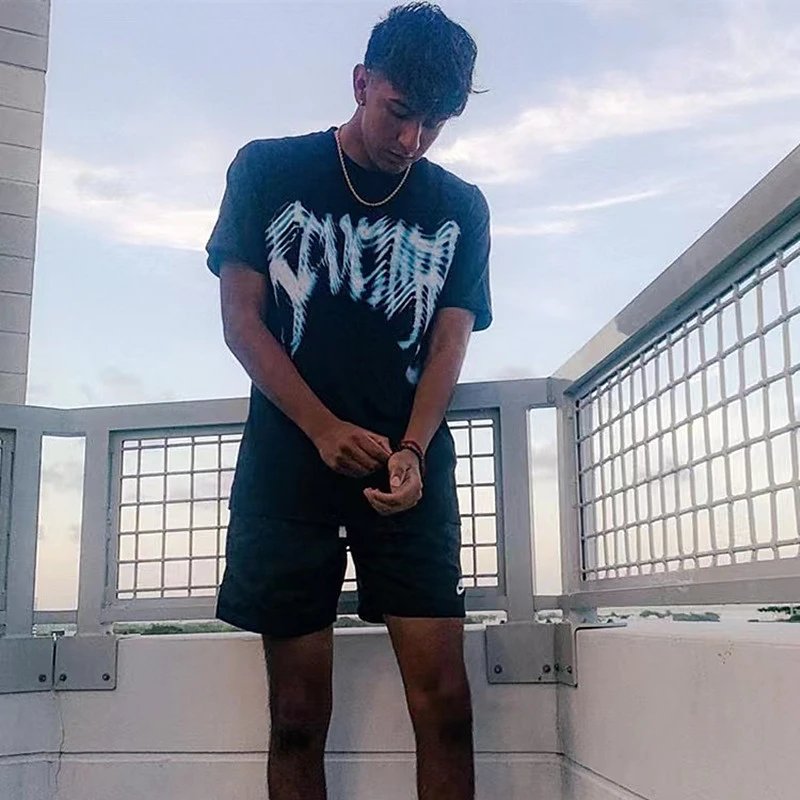 Hip Hop Print Tee Ebony - Gallery Image 12 - Detailed View