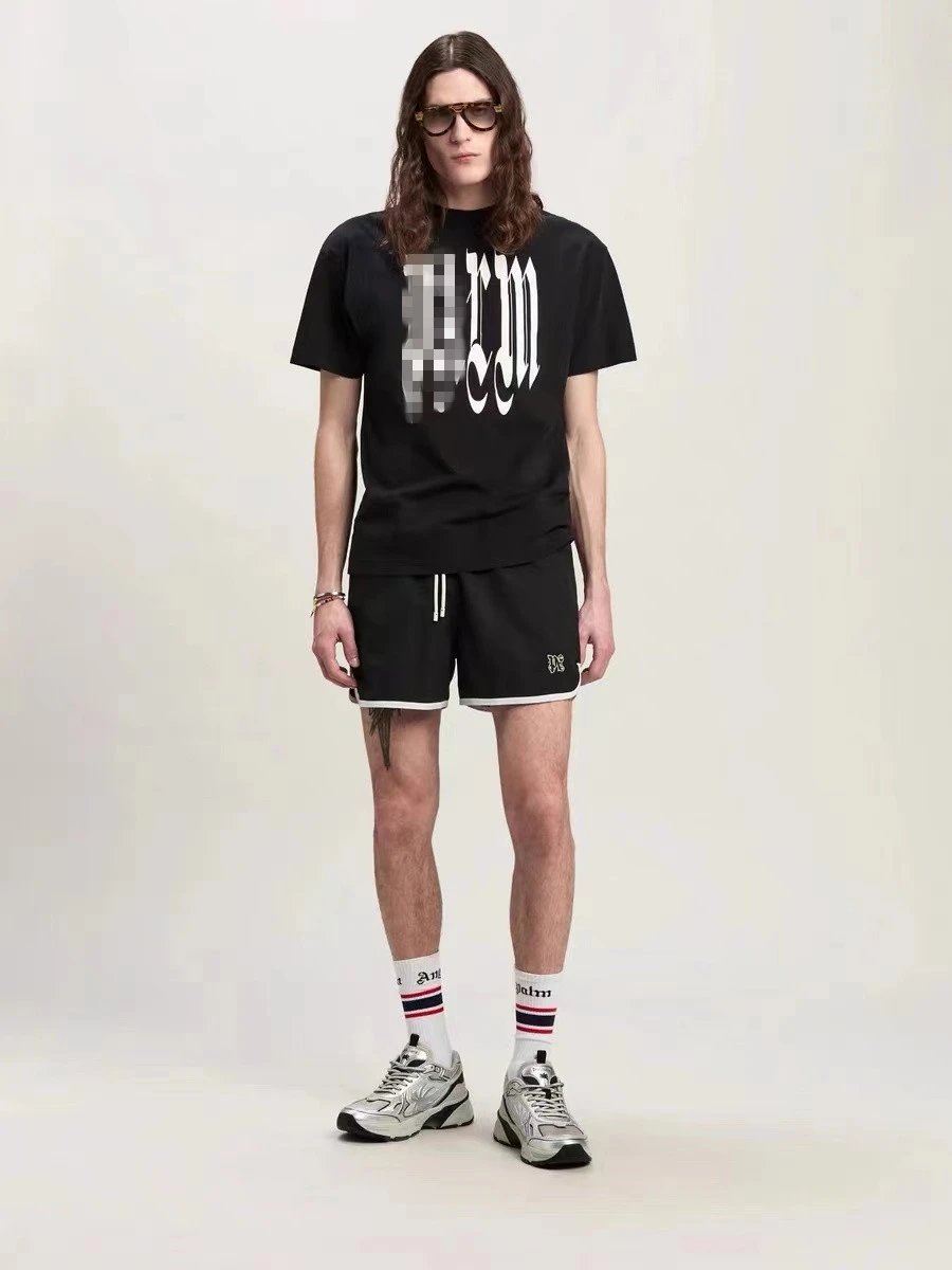 24SS Street Style Cotton Logo Print Unisex T-Shirt Charcoal Black - Gallery Image 11 - Detailed View