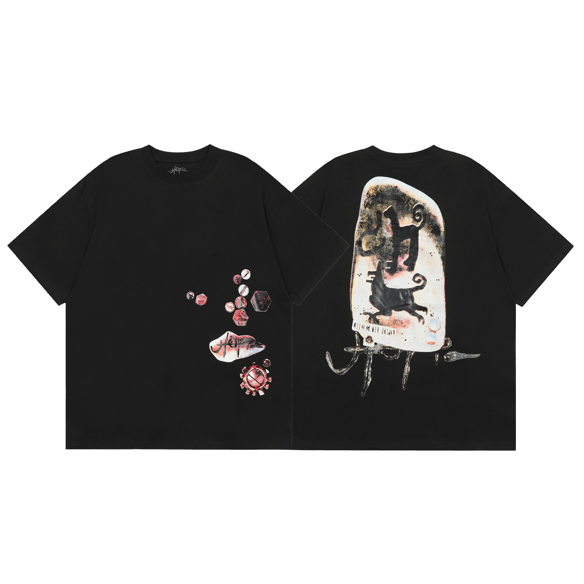 Street Art Graphic Tee Black - Travis Scott - Cnfans - $22.26