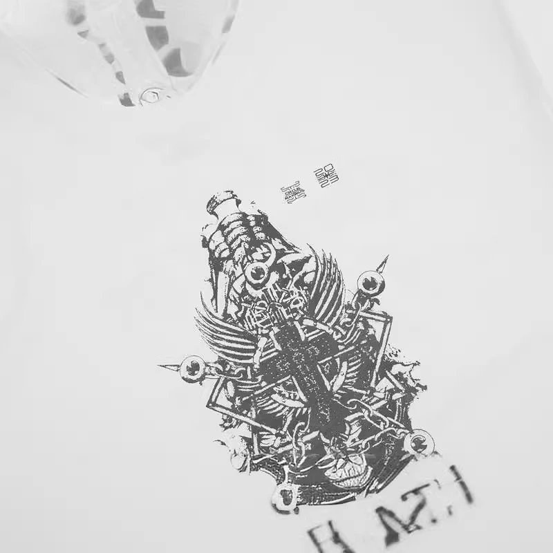 Vintage Graphic Cotton Tee White - Gallery Image 4 - Detailed View