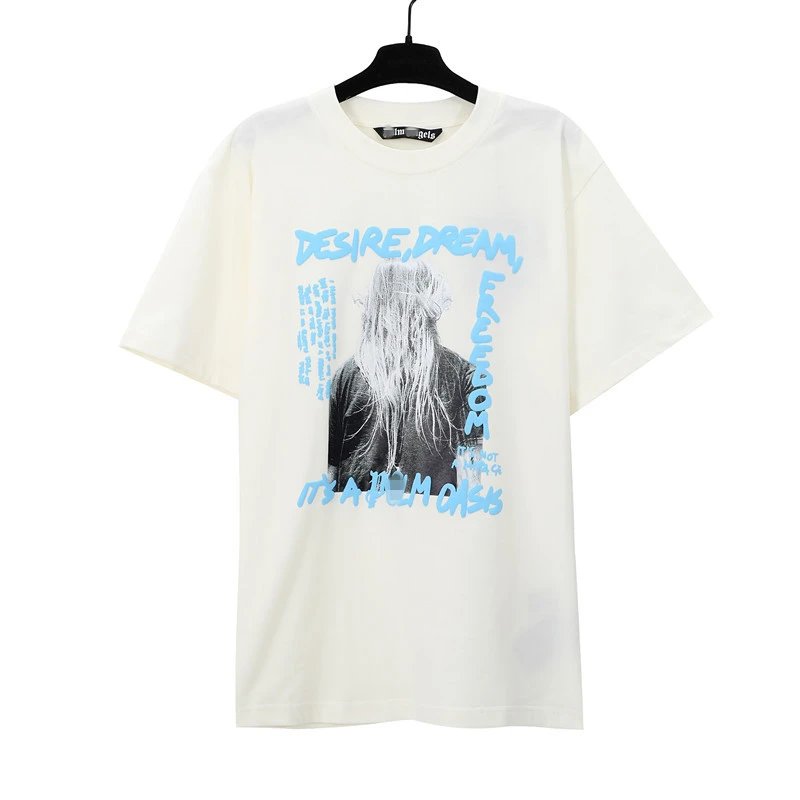 Palm Angels Graphic Print T-Shirt White - Gallery Image 1 - Detailed View