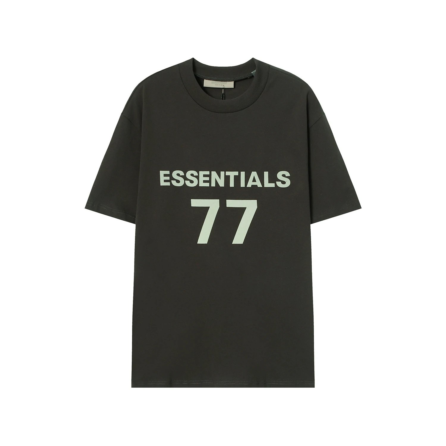 High Street Flocked Tee Midnight - Essentials - Cnfans - $20.32