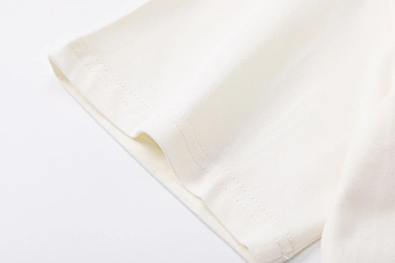 Streetwear Foam Print Tee Unisex Ivory Brown - Gallery Image 15 - Detailed View