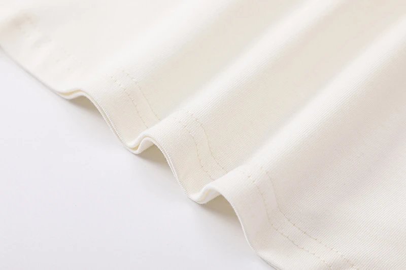 Streetwear Foam Print Tee Unisex Ivory Brown - Gallery Image 14 - Detailed View