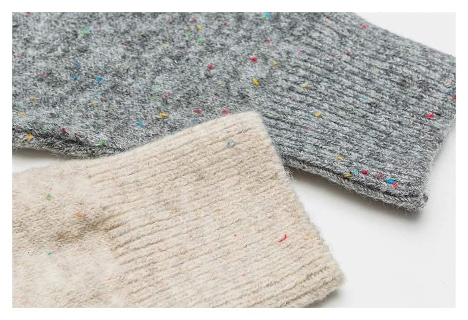 Men's Casual Henley Flecked Knit Sweater Fall Winter Ecru - Gallery Image 7 - Detailed View