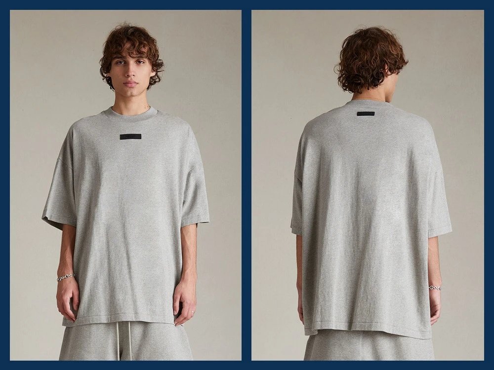 High Street Cotton Tee in Slate - Gallery Image 8 - Detailed View