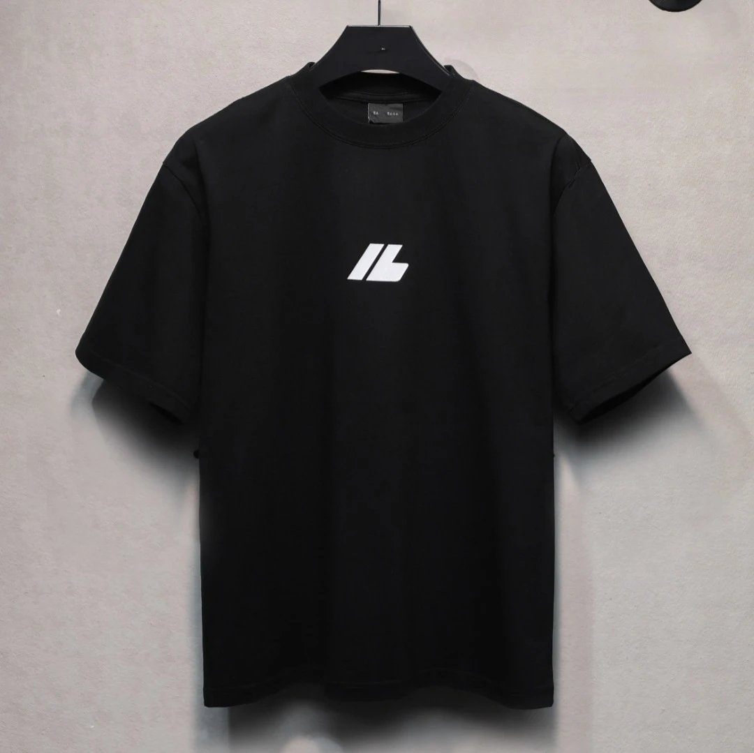 Luxury Unisex Cotton IB Logo Tee, Jet Black - Gallery Image 1 - Detailed View