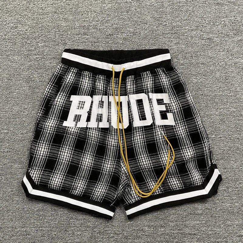 Rhude Plaid Mesh Shorts Multicolor - Gallery Image 6 - Detailed View