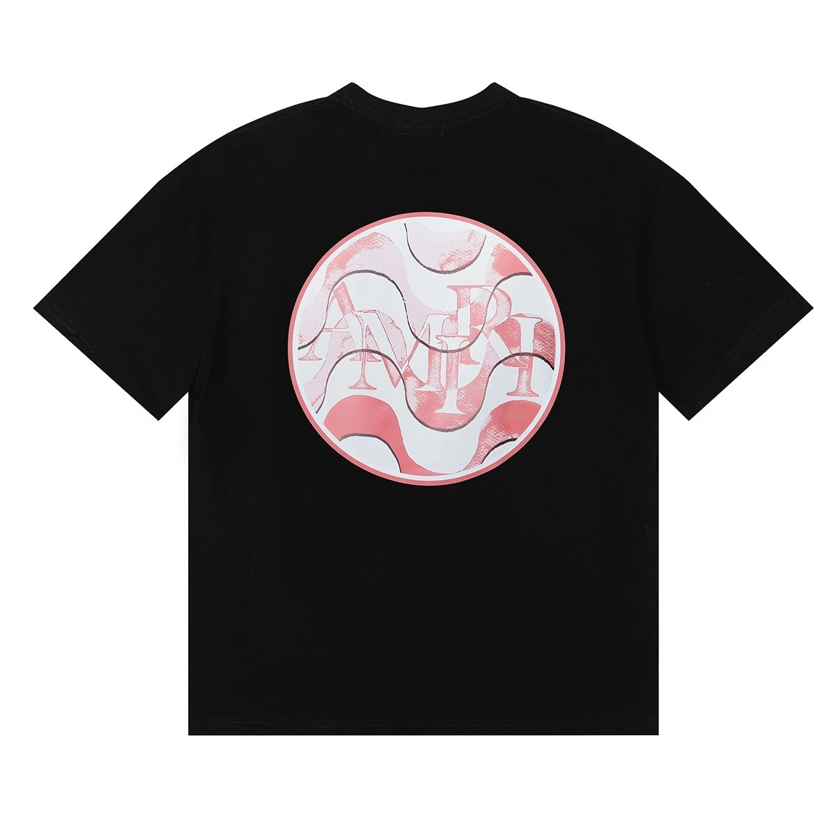 Casual Cotton Tee Unisex Palm Tree Graphic Onyx - Amiri - Cnfans - $22.26